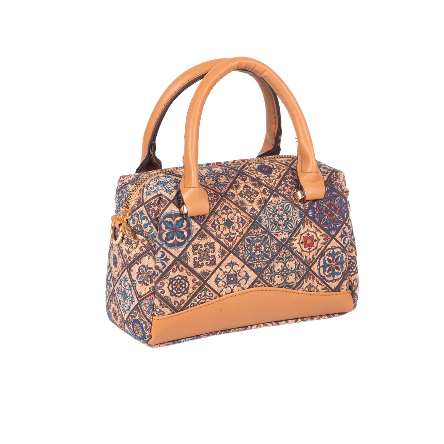 Women's Wooden Wood Outside Cork Tree Leather Women's Handbag