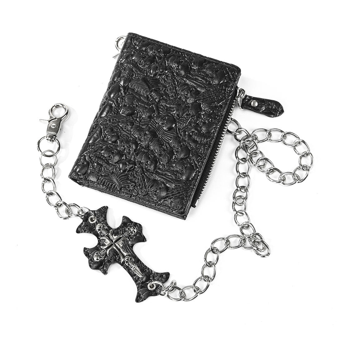 Gothic Personality Double-sided Skull Dark Punk Men's Wallet