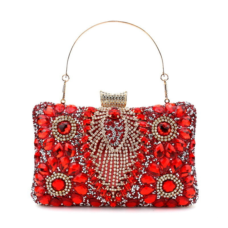 Colorful Diamond Banquet Clutch Fashion Dress Rhinestone Dinner Bag