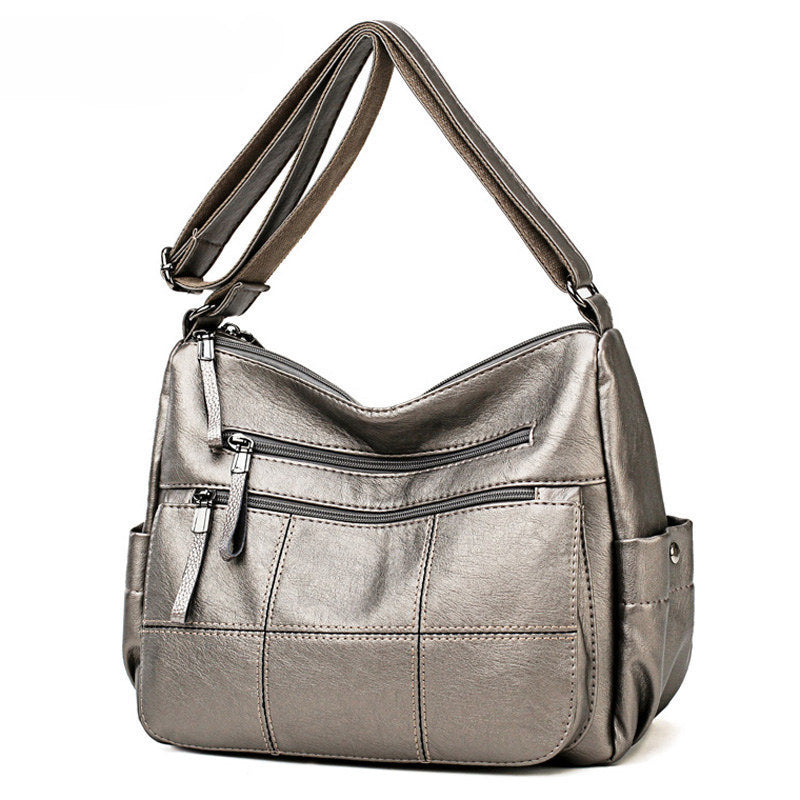 Women's Solid Color Simple Mom Large Capacity Women's Messenger Bag