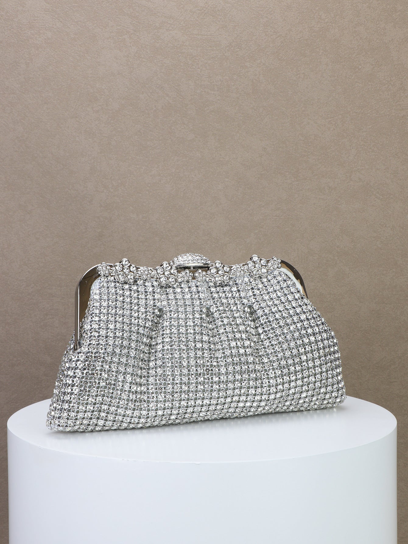 Women's Rhinestone Bridal Wedding Dress Garment Diamond Dinner Bag