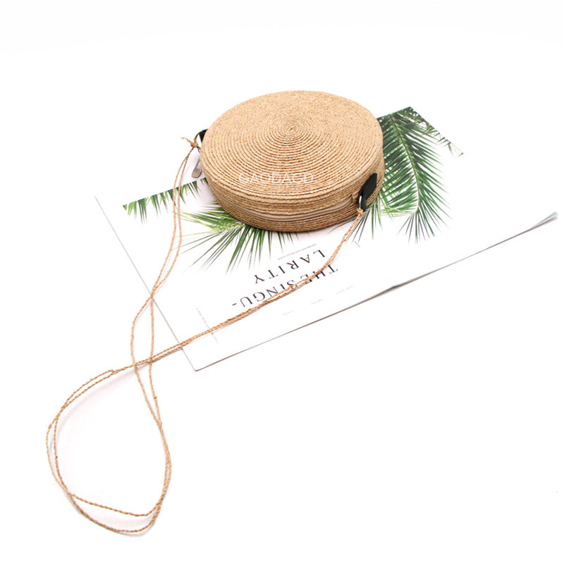 Fashion Raffia Cute Mini Straw Round Women's Handbag