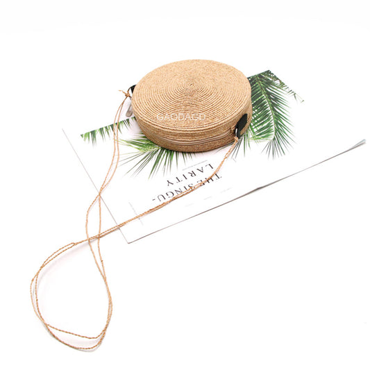 Fashion Raffia Cute Mini Straw Round Women's Handbag