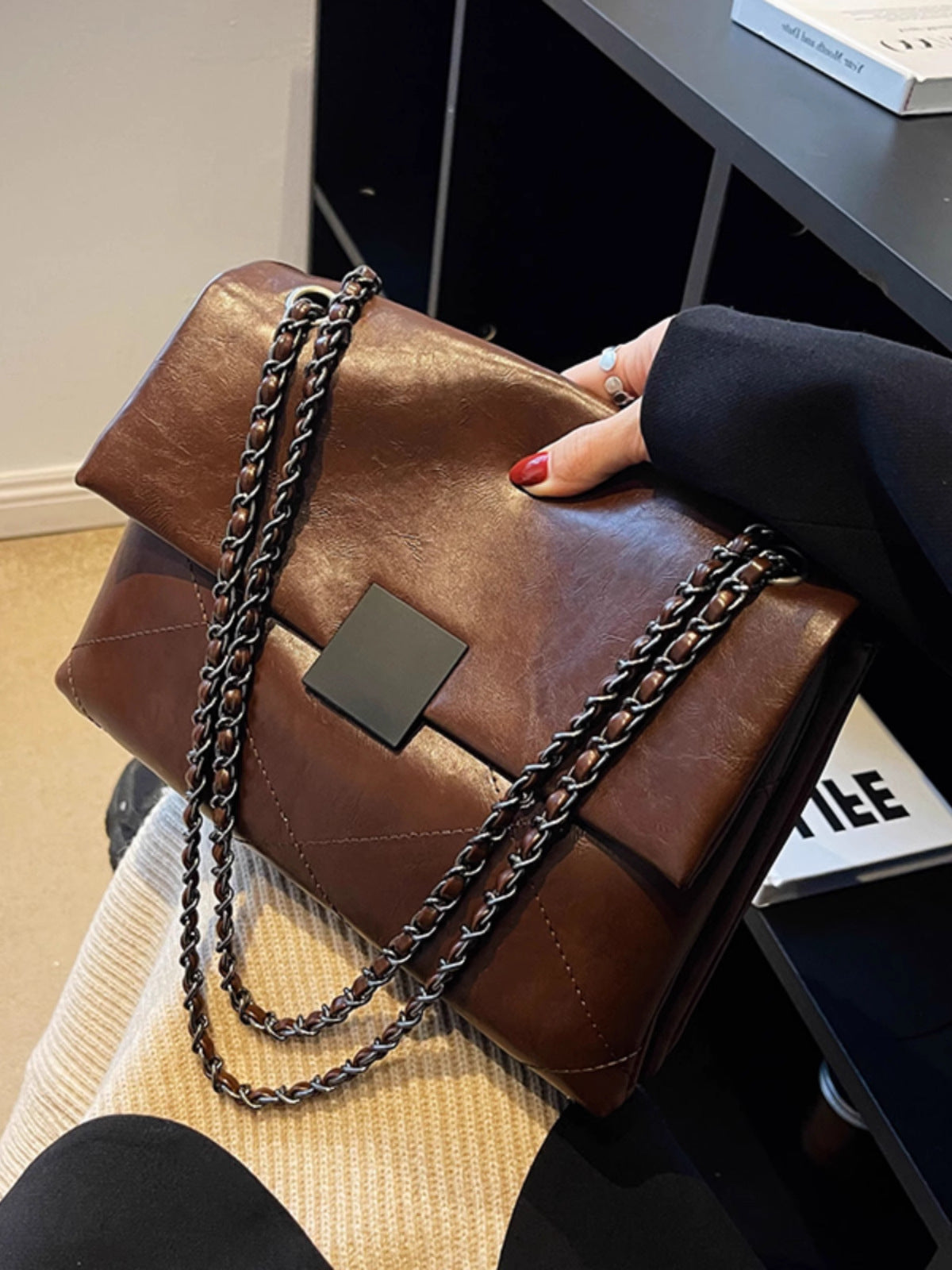 Women's Advanced Texture Fashion Rhombus Chain Summer Bags