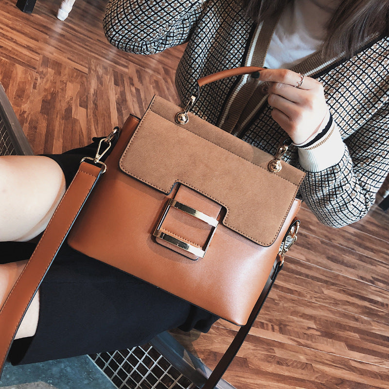 Women's Frosted Spring Korean Style Fashion Wide Strap Shoulder Bags