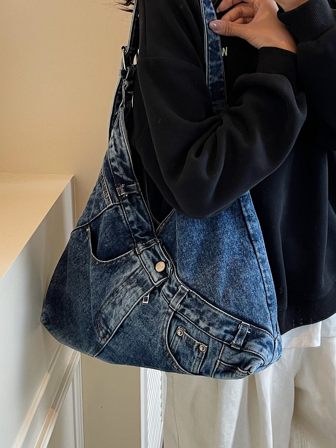 Korean Style Trendy Denim Female Fashion Women's Shoulder Bag