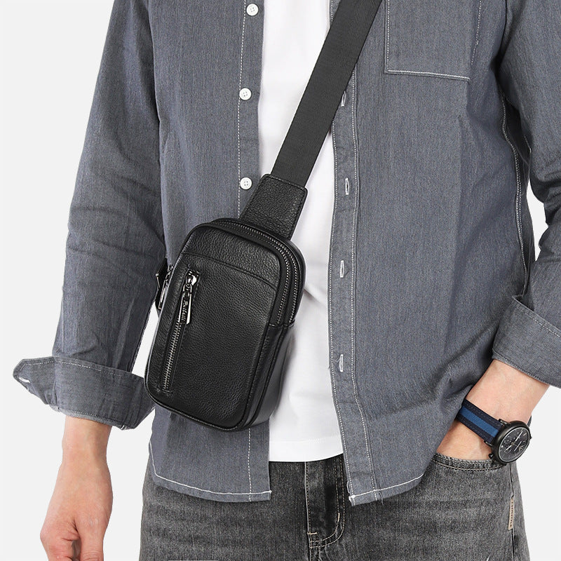Men's Genuine Leather Personal Leisure High-grade Waterproof Shoulder Bags