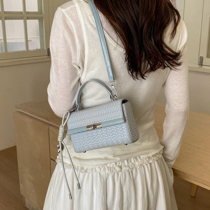 Women's Textured Trendy Fashionable Exquisite Super Popular Small Square Bag