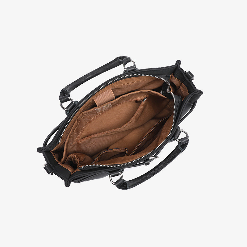 Women's Oxford Cloth Genuine Leather Commuter Minority Women's Messenger Bag