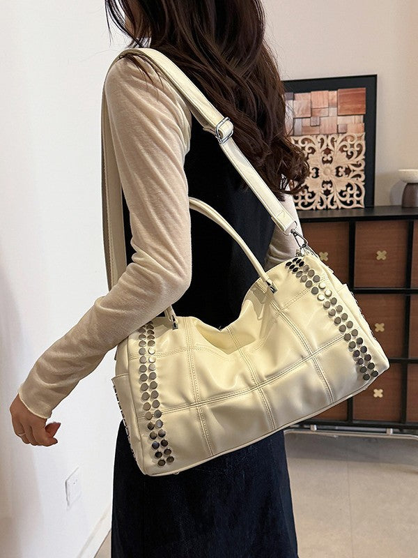 Women's Street Motorcycle Rivet Hot Large Capacity Bags