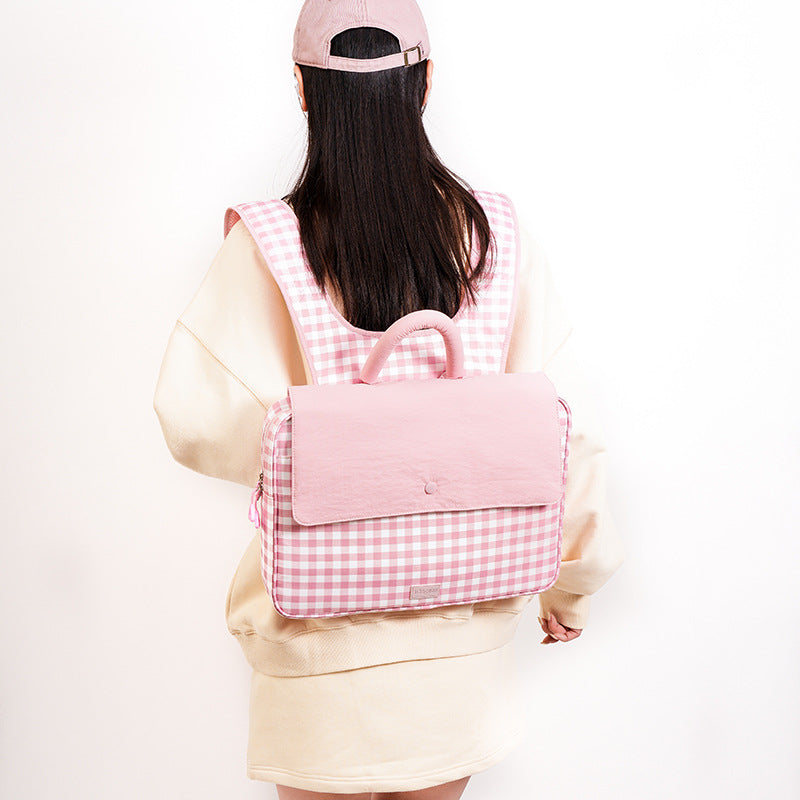 Attractive Personalized Fresh Computer Minimalist Plaid Laptop Bag
