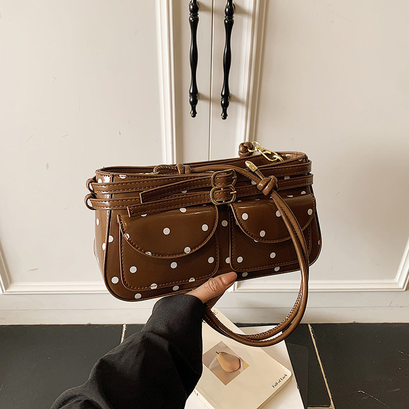 Korean Simple Polka Dot Underarm Spring Fashion Beautiful Personality Bags