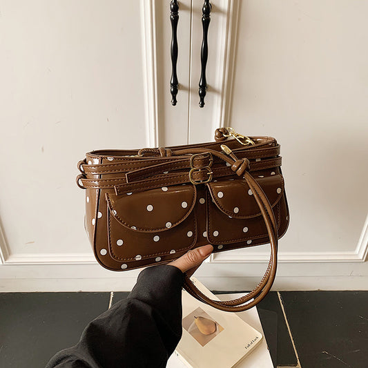 Korean Simple Polka Dot Underarm Spring Fashion Beautiful Personality Bags