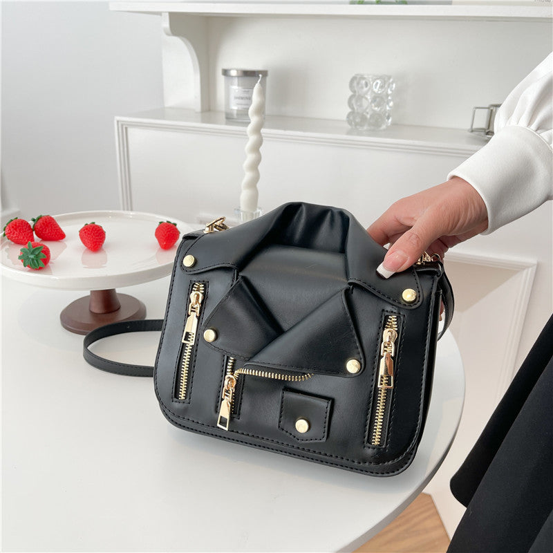 Women's Personality Trendy Fashion Zipper Creative Clothes Women's Messenger Bag