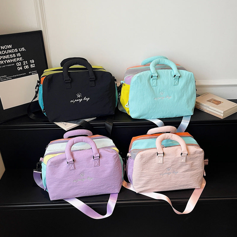 Women's Lightweight Personality Iti Contrast Color Large Capacity Women's Shoulder Bag