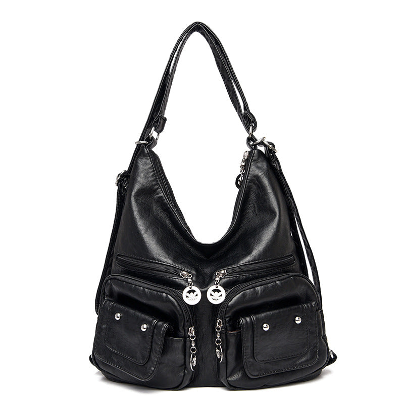 Women's Mother Large Capacity Soft Leather Shopping Women's Shoulder Bag