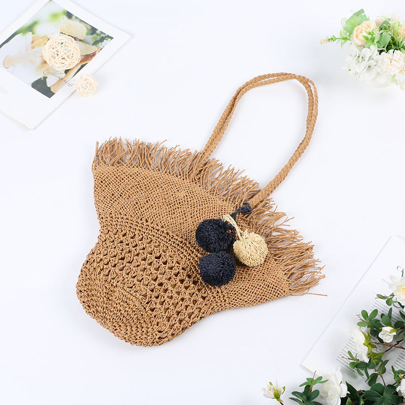 Straw Beach Summer Fairy Western Style Woven Korean Fashion Women's Handbag