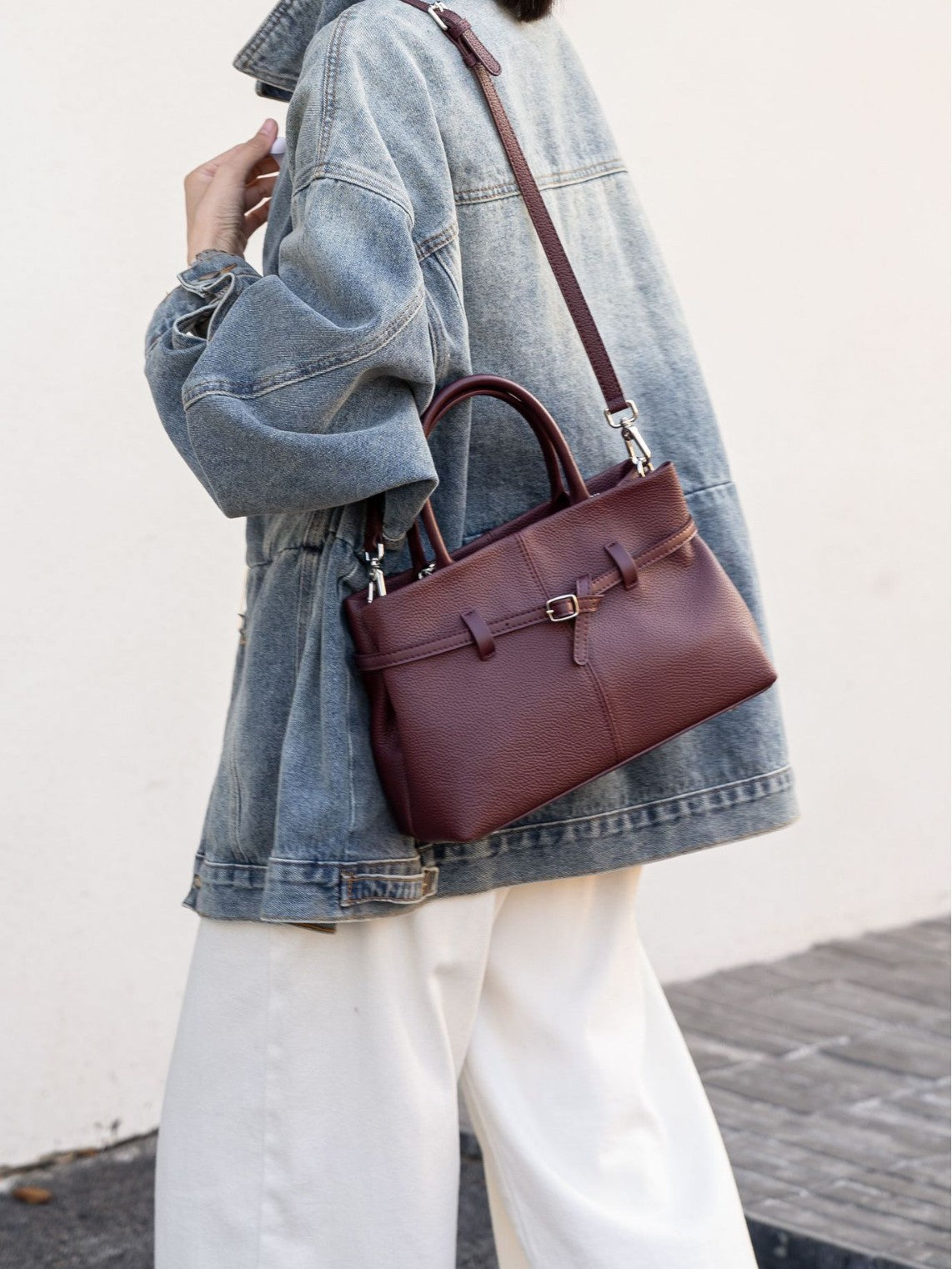 Women's First Layer Leather Beauty Genuine Lady's Women's Messenger Bag