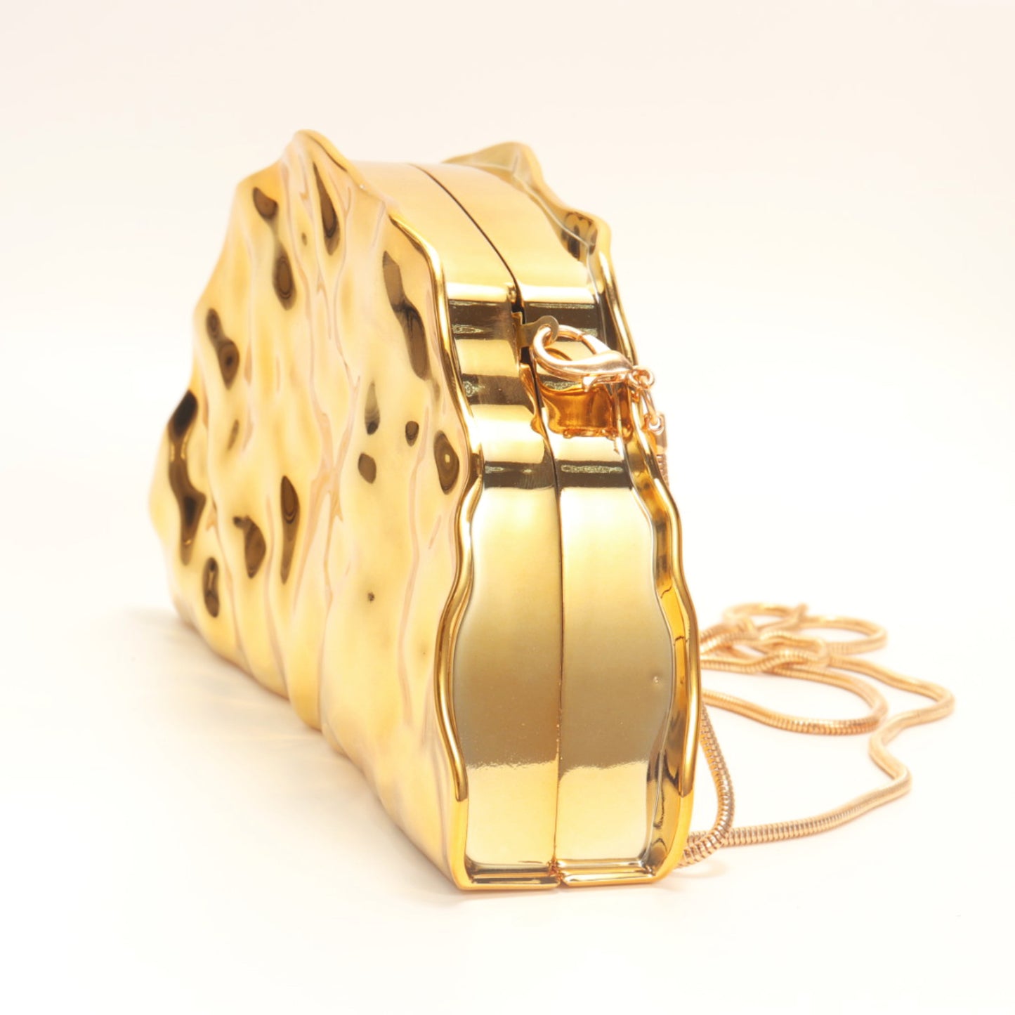 Irregular Glossy Acrylic Clutch Simple Design Dinner Bag