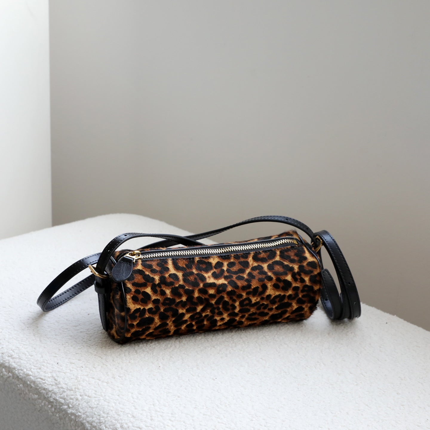 Hair Underarm Cows Pattern Pen Fashion Leopard Print Hot Genuine Women's Shoulder Bag