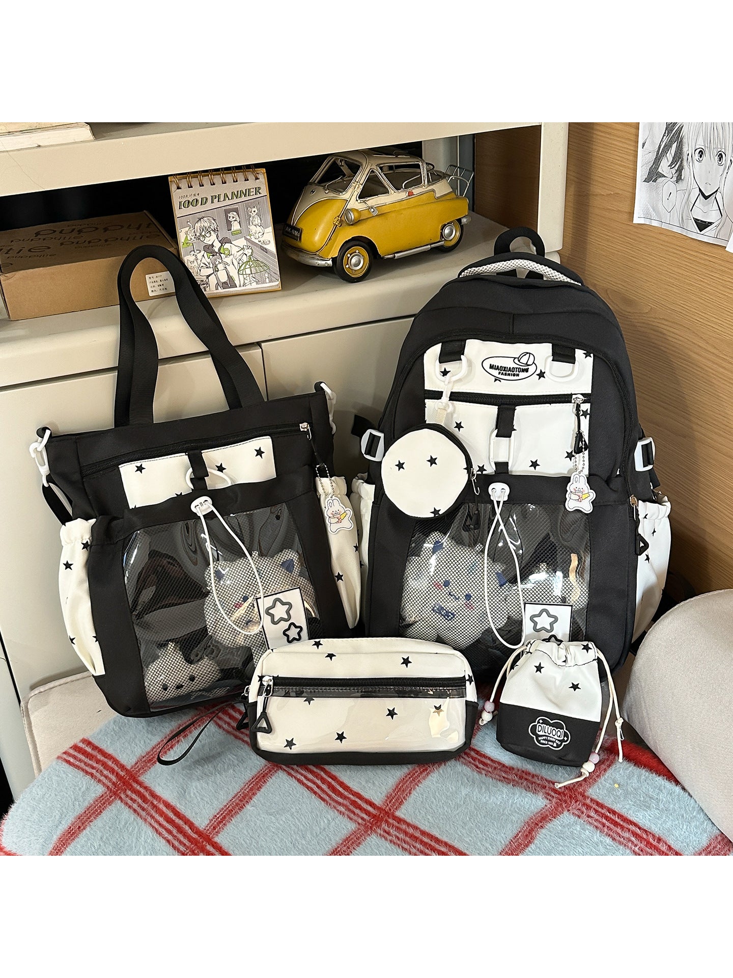 Cartoon Female Junior High Cute Style Bar Leisure Backpack