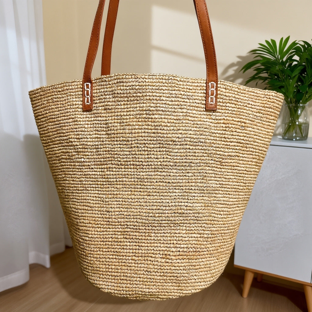 Korean Raffia Large Capacity Totes Handmade Shoulder Bags