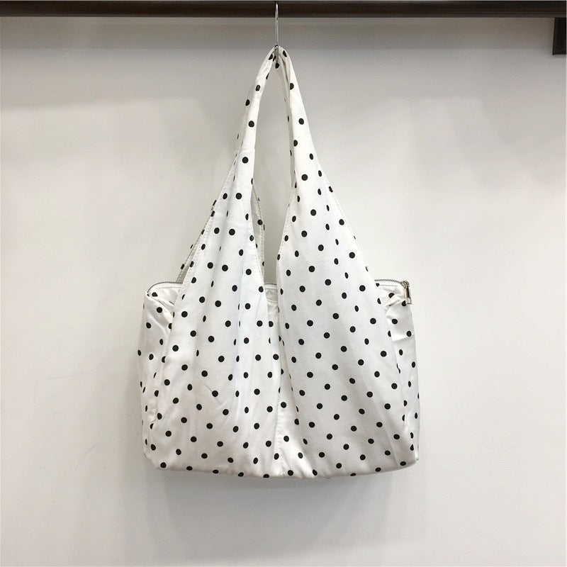 Cabinet Korean Style Large Capacity Polka Shoulder Bags