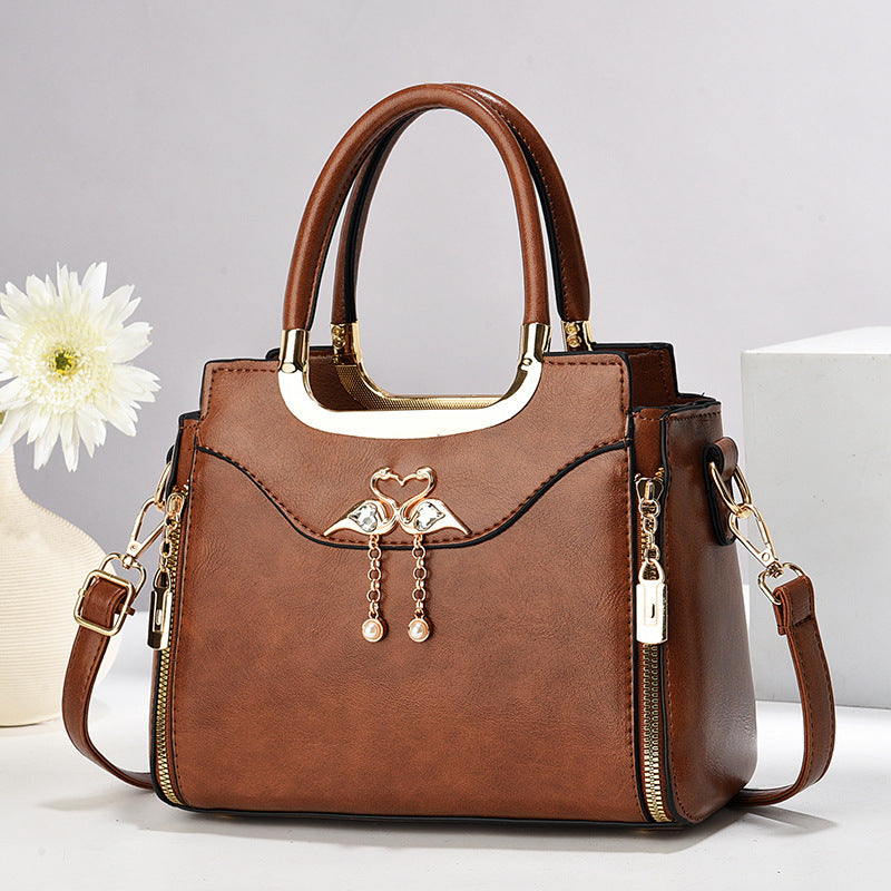Women's Winter Retro Simple Large Capacity Commuter Handbags