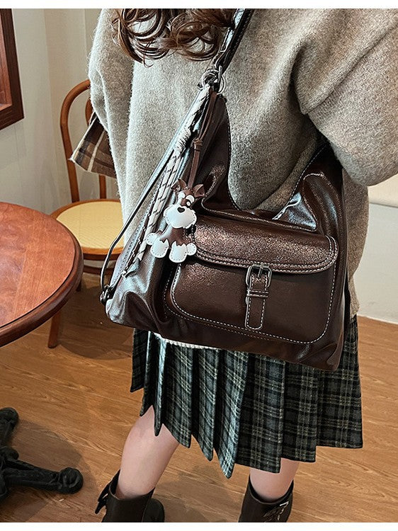 Women's Style Large Capacity Soft Leather Commuter Women's Shoulder Bag