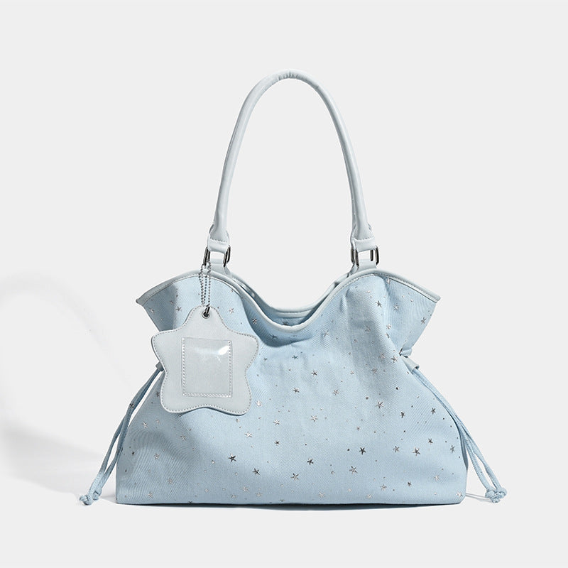 Women's Fashion Commuter Large Capacity Totes Polka Dot Bow Underarm Bags