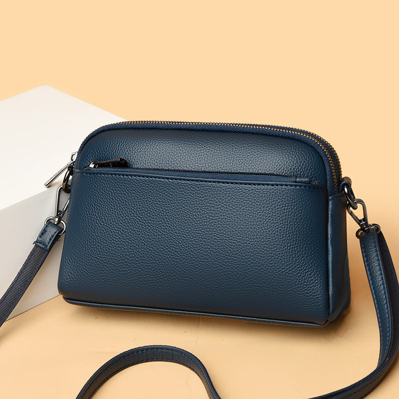 Women's Fashion Advanced Soft Leather Pouch Small Square Bag