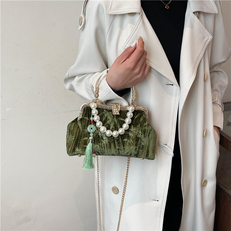Republic Of China Advanced Chinese Style Cheongsam National Portable Clip Women's Messenger Bag