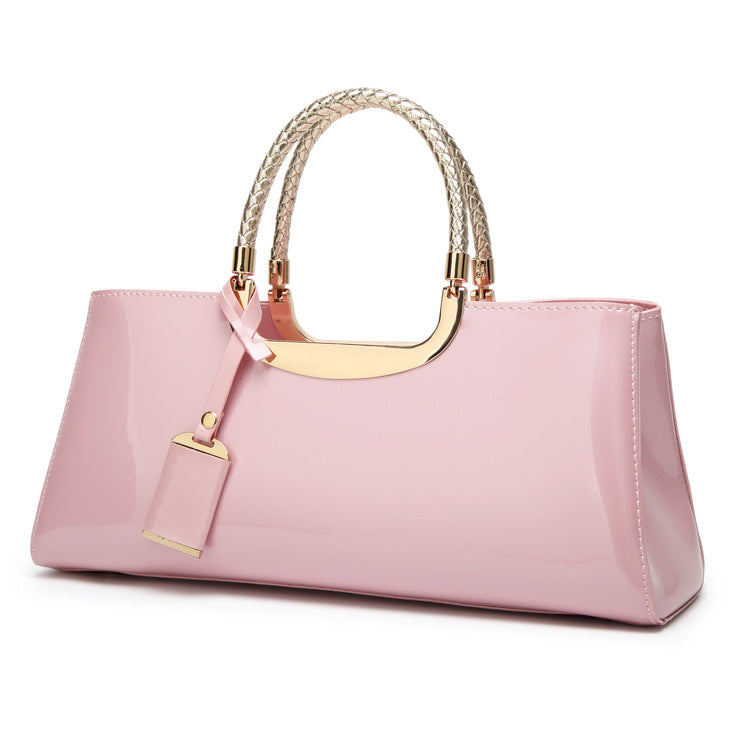 Women's Gloss Lamination Patent Leather Portable Wedding Bridal Women's Handbag