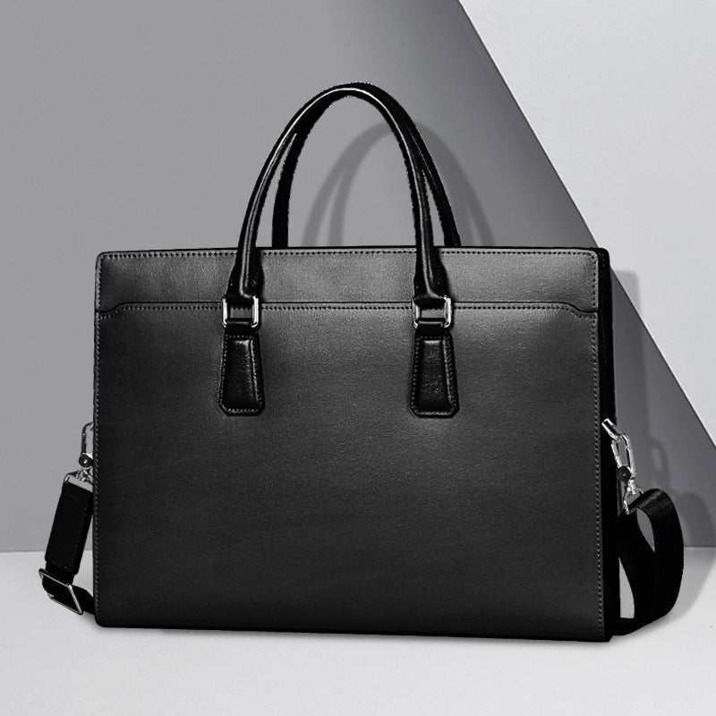 Men's Leather Password Computer First Layer Cowhide Handbags