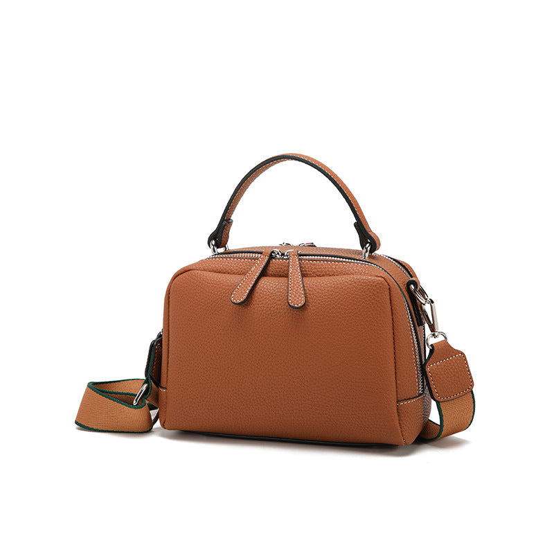 Women's Fashion Authentic Leather Tactile Feel Boston Women's Messenger Bag