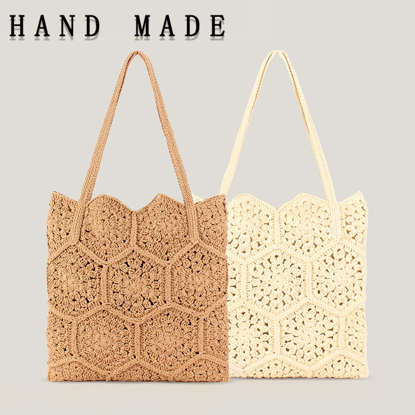 Cotton Cord Woven Bar Simple Daily Leisure Seaside Vacation Niche Bags