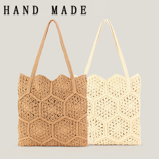 Cotton Cord Woven Bar Simple Daily Leisure Seaside Vacation Niche Bags
