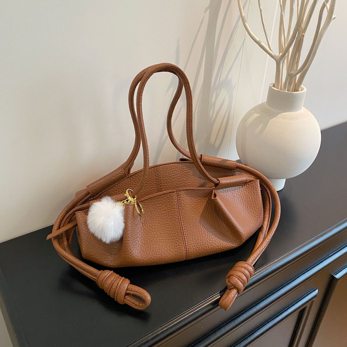 Women's Niche High Sense Soft Leather Cloud Fashion Women's Shoulder Bag