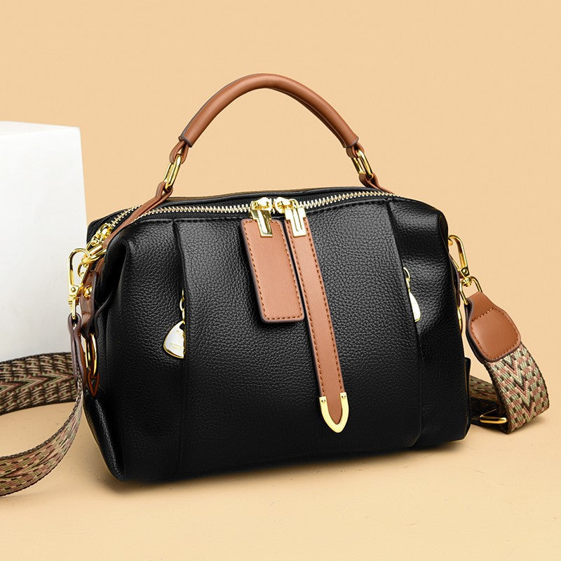 Women's Fashion Color Contrast Retro To Give Women's Shoulder Bag