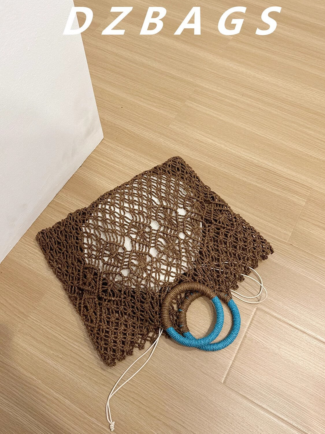 Straw Hollow Woven Summer Beach Dark Handbags