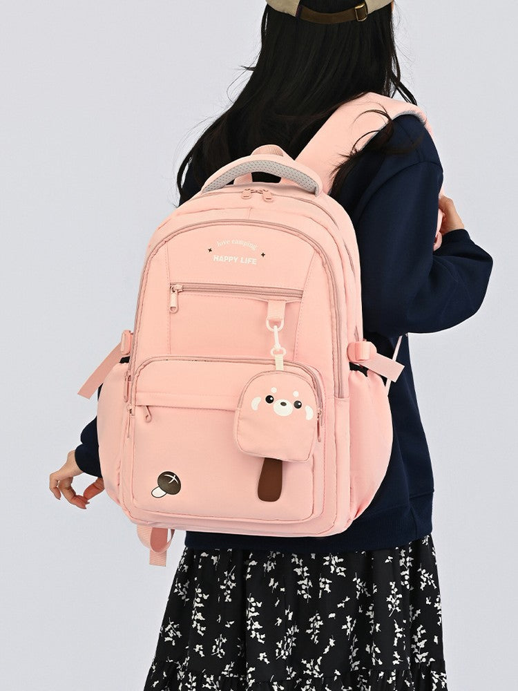 Solid Color Simple Fashion Cute Puppy Lightweight For Going Out Backpacks