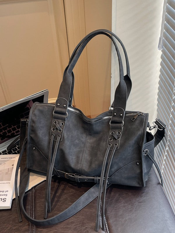 Women's Loose Retro Frosted Large Capacity Commuter Women's Shoulder Bag