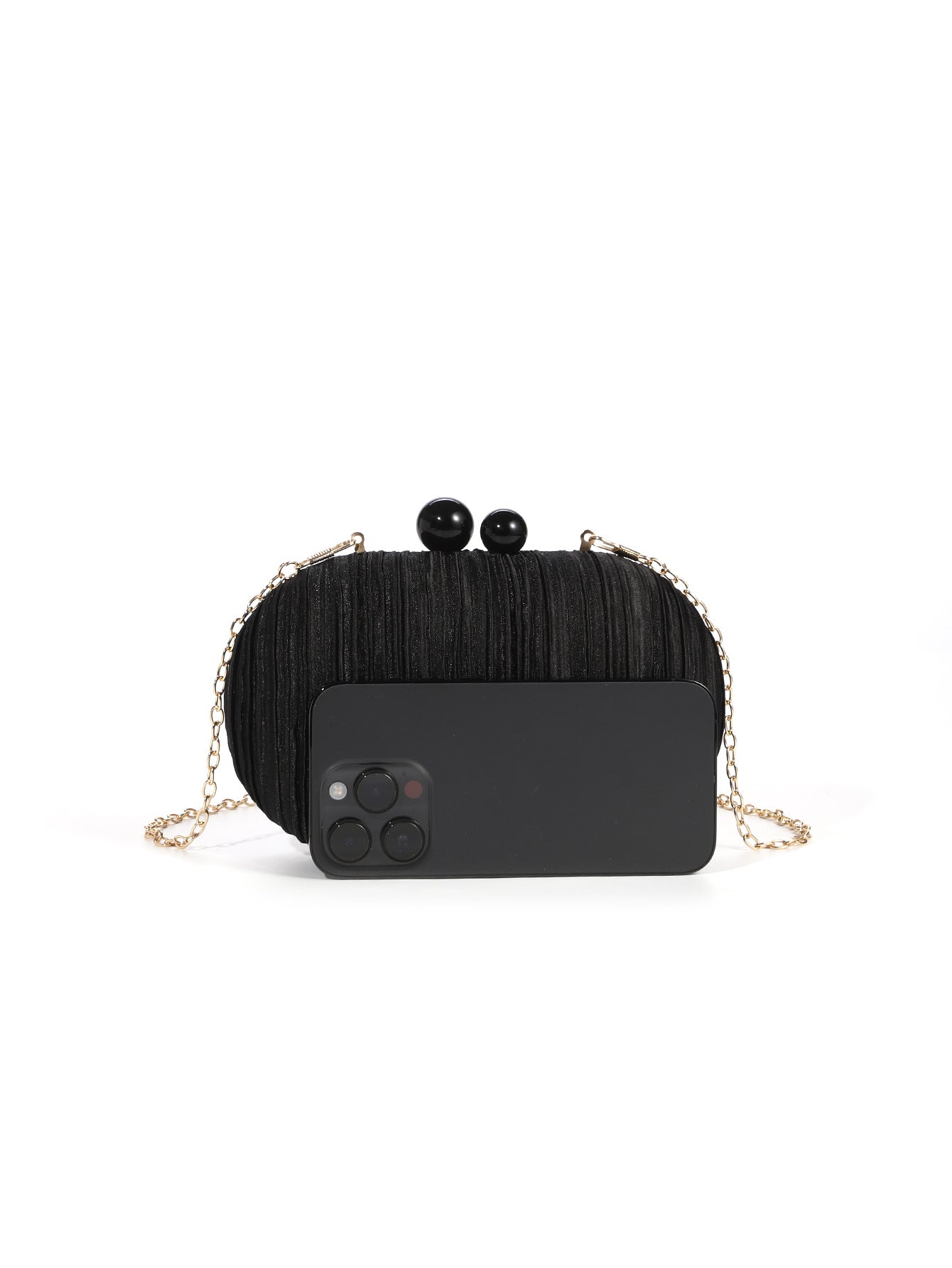 Lady Elegant Satin Pleated Cheongsam Clutch Niche Dinner Bag