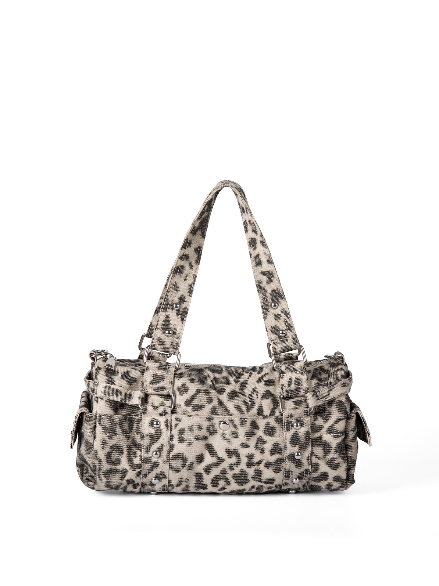 Design Nylon Leopard Print Pillow Large Capacity Women's Shoulder Bag