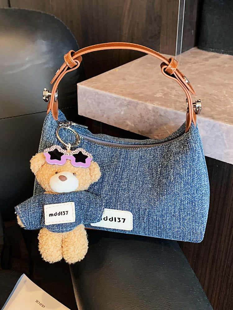Women's Exquisite Super Popular Niche Denim Fashion Women's Shoulder Bag