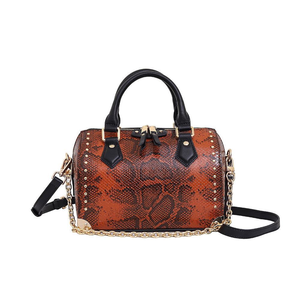 Women's Advanced Texture Snake Pattern Pillow Women's Handbag