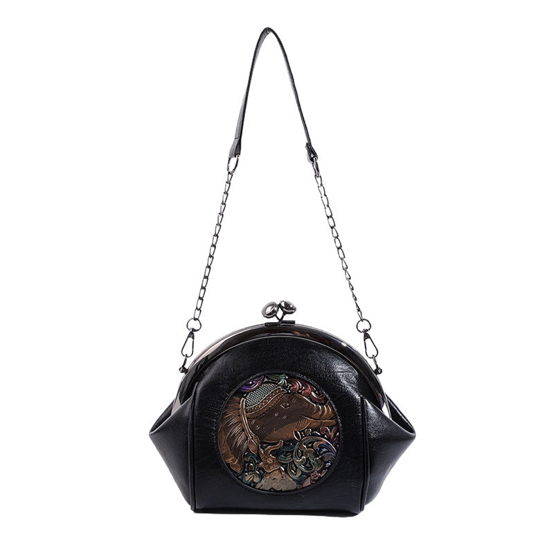 Women's Popular Design Fashion Shell Chain Contrast Women's Messenger Bag