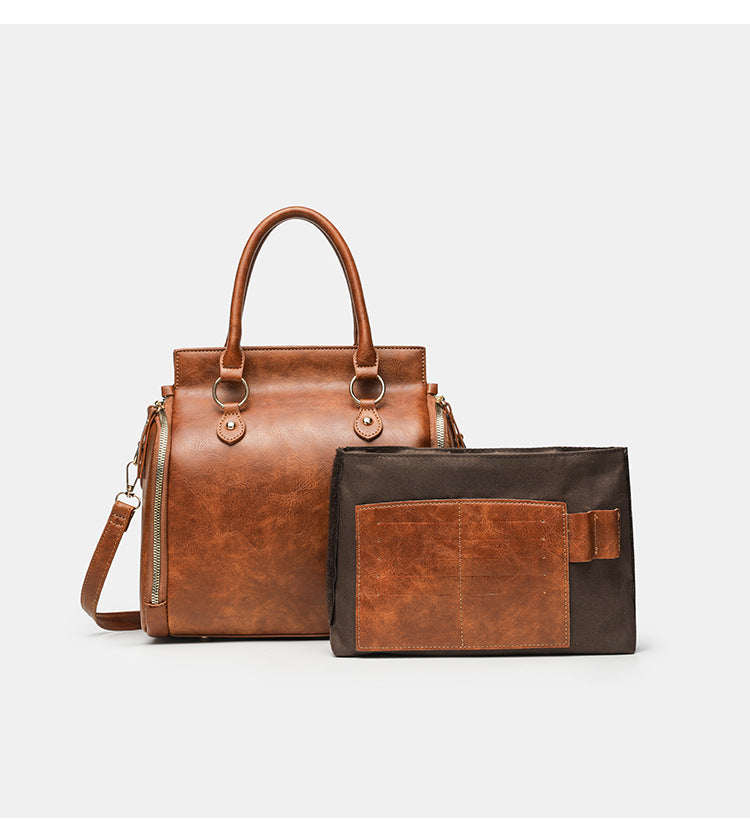 Women's Niche Portable Large Capacity Totes Commute Shoulder Bags