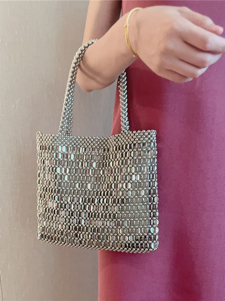 Women's Retro Shiny Metal Beaded Sequined Bags