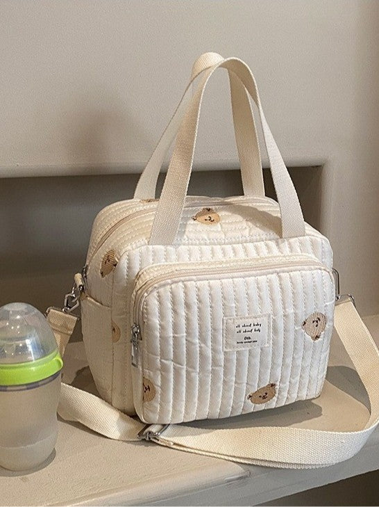 Large Capacity Bear Embroidery Diaper One For Going Bags